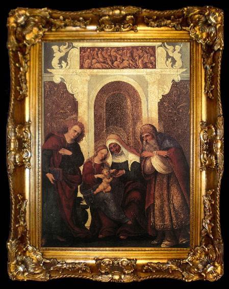framed  MAZZOLINO, Ludovico Madonna and Child with Saints gw, ta009-2